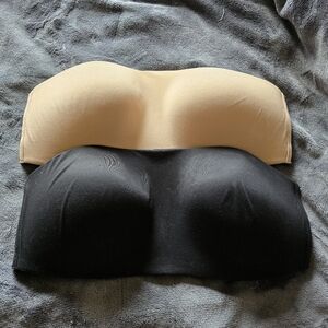 VS Strapless Bra - Black & Nude